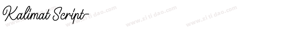 Kalimat Script字体转换